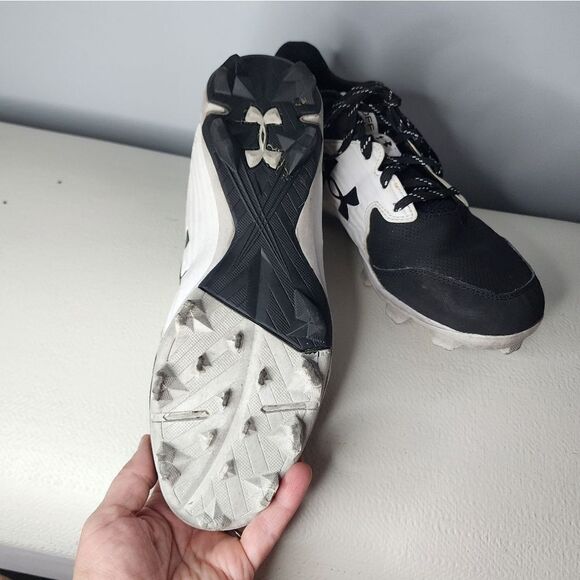 Under Armour Lead off RM Low Baseball Cleats Size 10 Black Model# 3023442-001. - Picture 2 of 5
